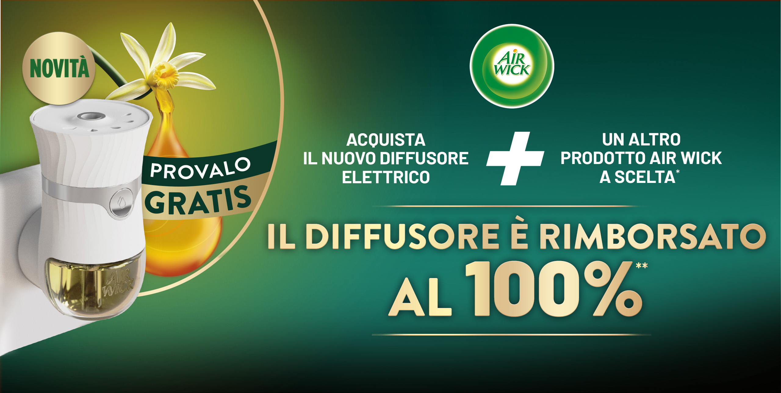 PROVA IL NUOVO ELETTRICO AIR WICK - ti rimborsiamo il Diffusore Elettrico